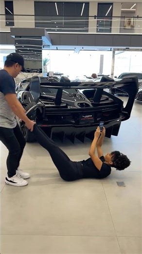 Behind-The-Scenes Of A Supercar Blondie Shoot! 😂 #cars #phones #funny