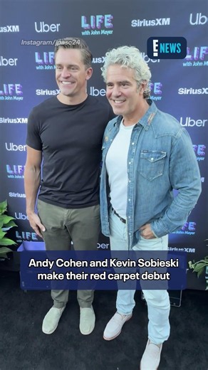 Andy Cohen and Kevin Sobieski make their red carpet debut at SiriusXM’s John Mayer concert.