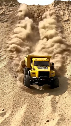 RC Dump Truck Triggers HUGE Sand Avalanche! 🤯