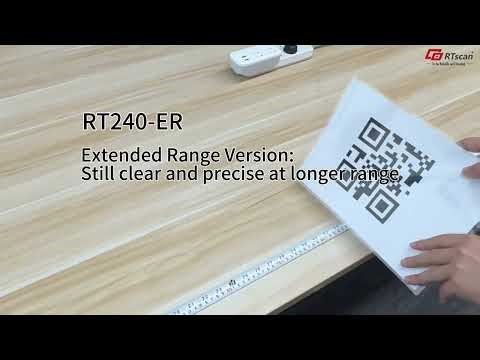 The RT240-ER is extended-range barcode scanner capable of reading barcodes from greater distance.