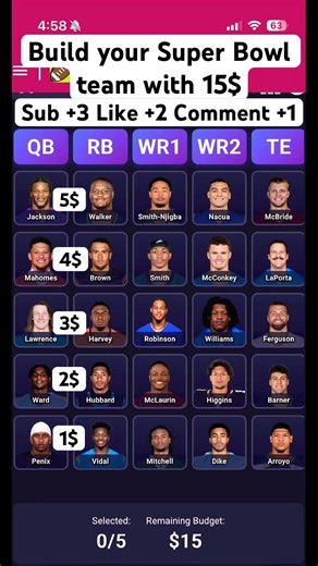 Build your dream squad!!! #nfl #algorithm #viral #football