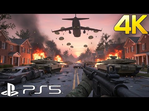 Virginia U.S.A Under Attack - Call of Duty MW2 Campaign Remastered Mission 4k Ultra Realistic HD