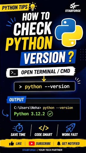 How to Check Python Version in Windows | Python Tutorial for Beginners | CMD Shortcut #Python#Coding