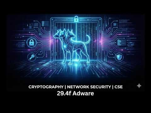 29.4f Adware | Types of Malware | Cyber Security Objective | Cryptography | CSE