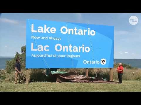 Ontario Premier Doug Ford unveils giant sign, says 'it's always going to be Lake Ontario'