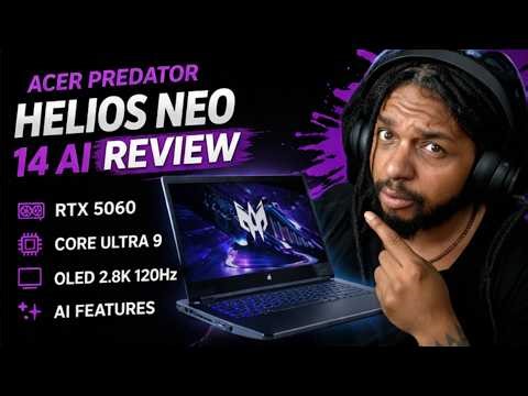Acer Predator Helios Neo 14 AI Review – RTX 5060 Power in a 14” Laptop?!