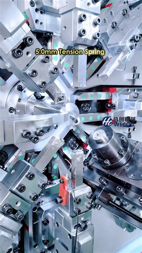 5.0mm tension spring, Wecoil HCT-1260, 3D Wire bending,forming machine, , coiling machine. Wecoil