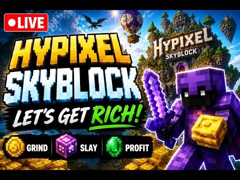 🔴 LIVE: Building the ULTIMATE Farm in Hypixel Skyblock #skyblock #live #minecraft