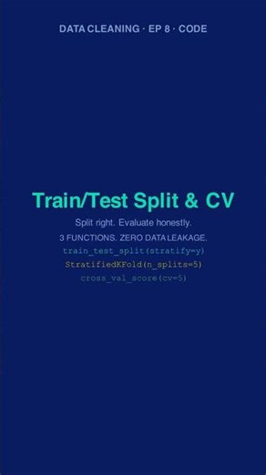 Train/Test Split & Cross-Validation | Implementation #python #machinelearning #datascience #sklearn
