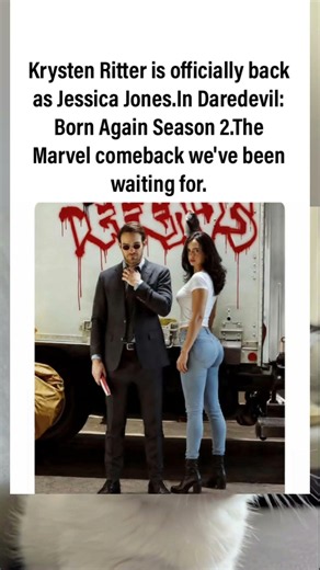 Krysten Ritter is officially back as Jessica Jones in Daredevil: Born Again S2. 🔥