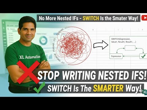 No More Nested IFs – SWITCH Is the Smarter Way! | How to use the SWITCH function in excel