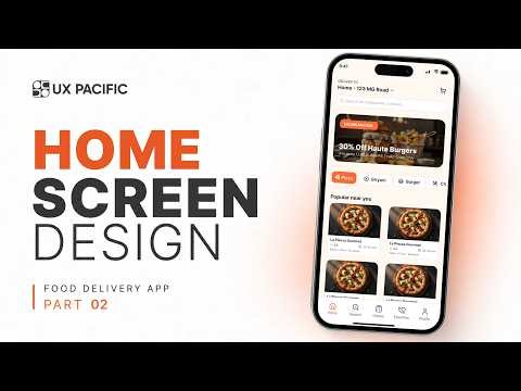 Food Delivery App UI/UX Design Tutorial | Home Screen | Part 02
