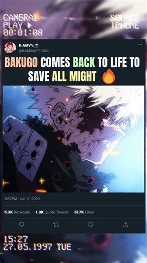 BAKUGO COMES BACK TO LIFE TO SAVE ALL MIGHT 🔥 | #anime #animeedit #myheroacademia