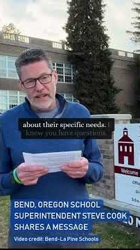 Bend, Oregon school superintendent Steve Cook shares message with community