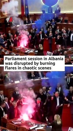 Albanian opposition disrupts parliament after student-led protests
