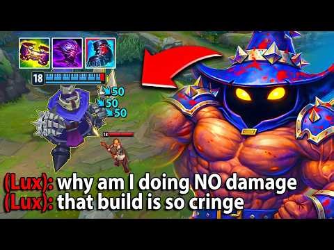 This Lux was so mad about my Tank Veigar build... (SHE DID ZERO DAMAGE)