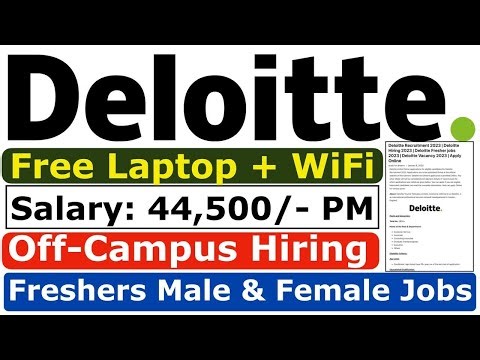 Deloitte Recruitment 2025 | Deloitte Vacancy 2025 | Salary: 4 LPA | Deloitte Jobs 2025 | Fresher Job