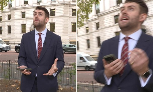 Moment huge branch breaks off as Mail political journalist sets out challenges Chancellor is facing