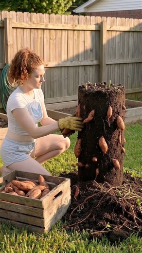 DIY Sweet Potato Tower! Grow 100s of Sweet Potatoes in a Small Space 🌱