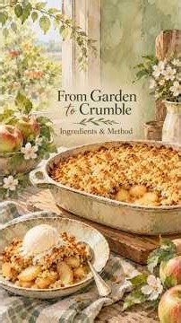 From Garden to Crumble | Homemade Apple Crumble Full Ingredients & Method Included