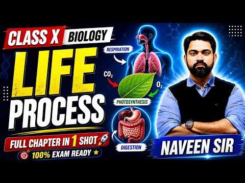 Life Processes in 1 Shot 💥 | Class 10 Biology Full Chapter | Board Exam 2026 by Naveen Sir