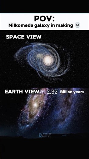 What happens when galaxies collide? 🤯 #space #milkyway #andromeda #science