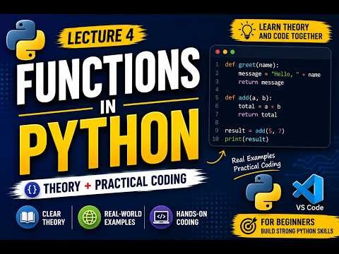 Functions in Python | Learn Theory and Code Together