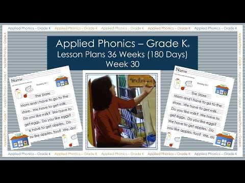 Applied Phonics - Grade K Week 30