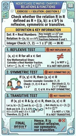 NCERT CLASS 12 MATHS | CHAPTER 1 EXERCISE 1.1 QUESTION 5 #class12maths #maths #ncertsolutions #cbse