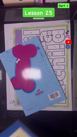 Lesson 25 prep ✨Starting strong using Abeka 1st Grade 🙌 #learningwithvega