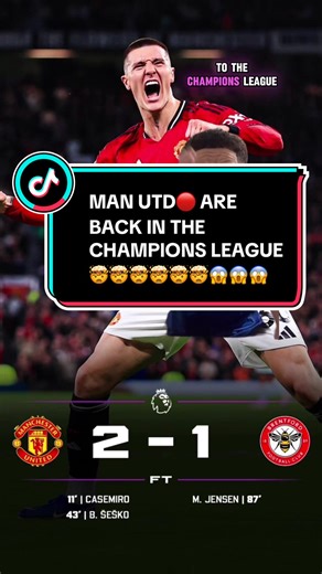 Man Utd are BACK in the Champions League🤯😱😭🥀 #manutd #chelseafc #mancity #arsenal #premierleague