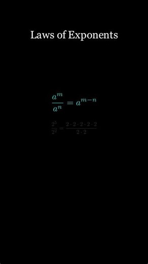 Laws of Exponents #maths #logarithm #exponents #shorts