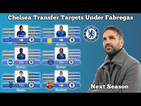 Chelsea Transfer Targets Under Fabregas Next Season