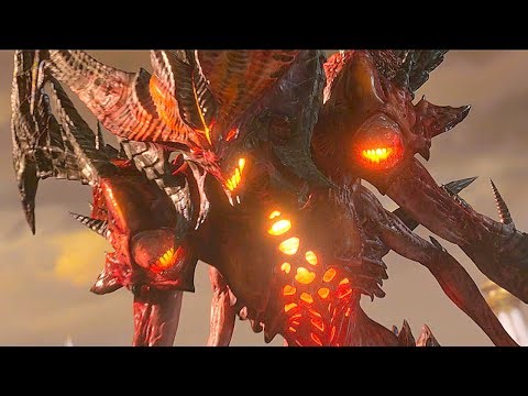 DIABLO 3 Diablo Falls From Heaven Scene Cinematic 4K
