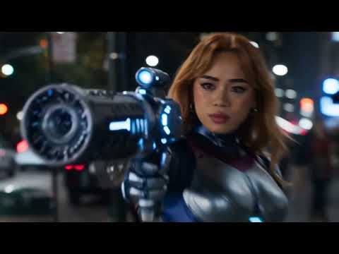 Unexpected Monster Attack! AI Girl Fights Back 🤖🔥