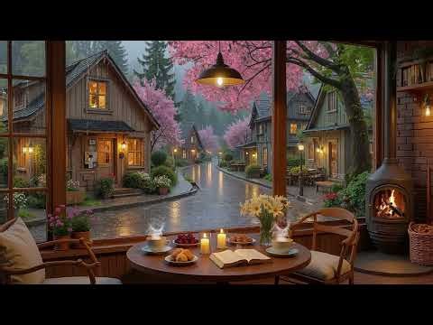 Smooth Rain Café Jazz 🌧️ Soft Piano Melodies & Gentle Rain Ambience For Relaxing Moments