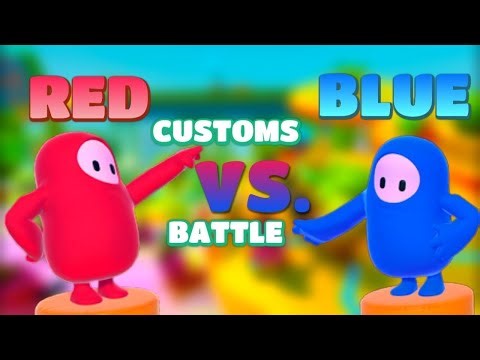 FALL GUYS Customs live🔴RED vs BLUE 🔵 COLOUR BATTLE #fallguys #fallguyslive #shortslive #shorts