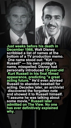 Walt Disney's Final Note Had A Misspelled Name On It — "Kurt Russell" #shorts #live