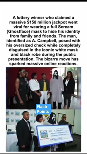 Lottery Winner Wears Scream Mask to Claim $158 Million Jackpot