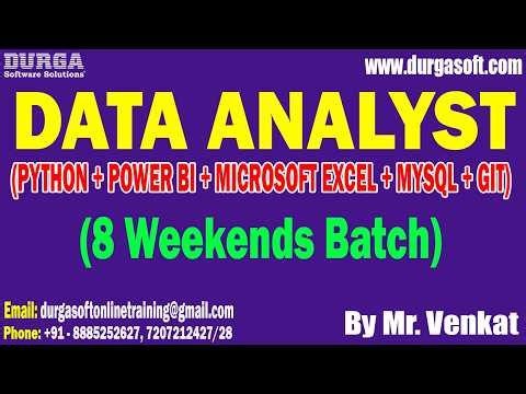 DATA ANALYST (8 Weekends Batch) tutorials || by Mr. Venkat On 21-03-2026 @11AM (IST)