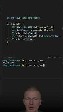 Time Travelling with DayOfWeek #java #shorts #coding #airhacks