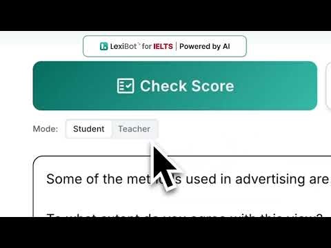 LexiBot | IELTS Writing Essay Checker | For Instructors | www.lexibot.me | Powered by AI