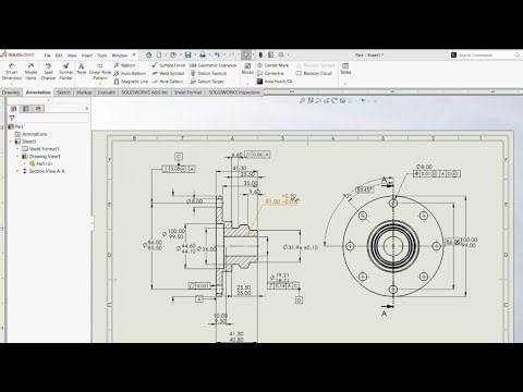 SOLIDWORKS Drawing Tutorial | GD&T & Dimensions Explained | Mechanical Drawing for Beginners