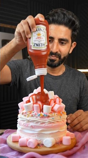 Ketchup Explosion on Marshmallow Cake 🤯🍰 | Most Satisfying ASMR Ever #asmr #satisfying #food #viral