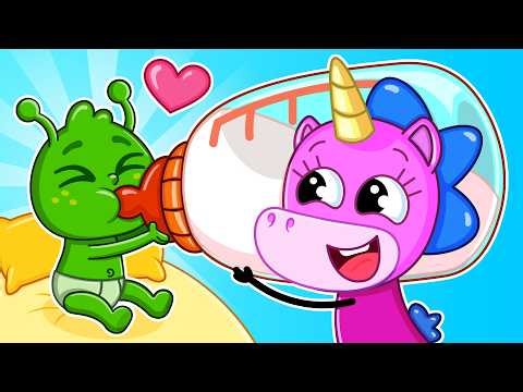 Taking Care of Baby Alien! | Baby Care | Educational Cartoon for Kids | Teeny Mimi🦄