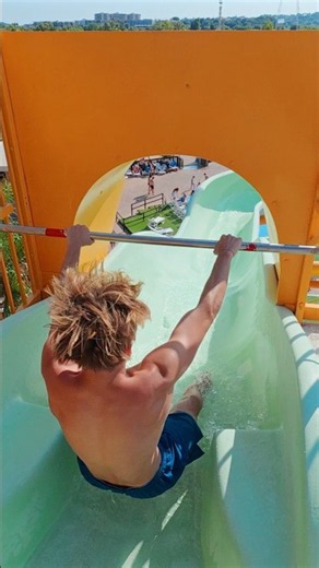 Aqua Green Water Slide at Aquasplash 🇫🇷