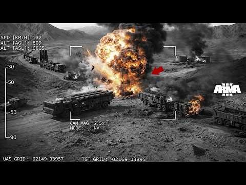 U.S. B-2 Wiped Out Army Generals Convoy While Escaping on Kharg Island | Simulation - ARMA3