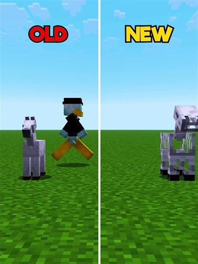 Minecraft Old VS New Baby Mobs....😭 (World's Smallest Violin) #minecraft #shorts