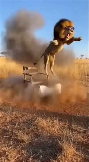 Lion's Exploding Seat Prank in the Savanna