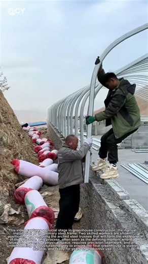 Two Men Installing a Greenhouse Steel Frame | A Step-by-Step Guide